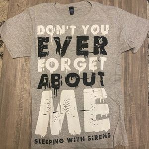 Vintage Sleeping With Sirens lyric tee